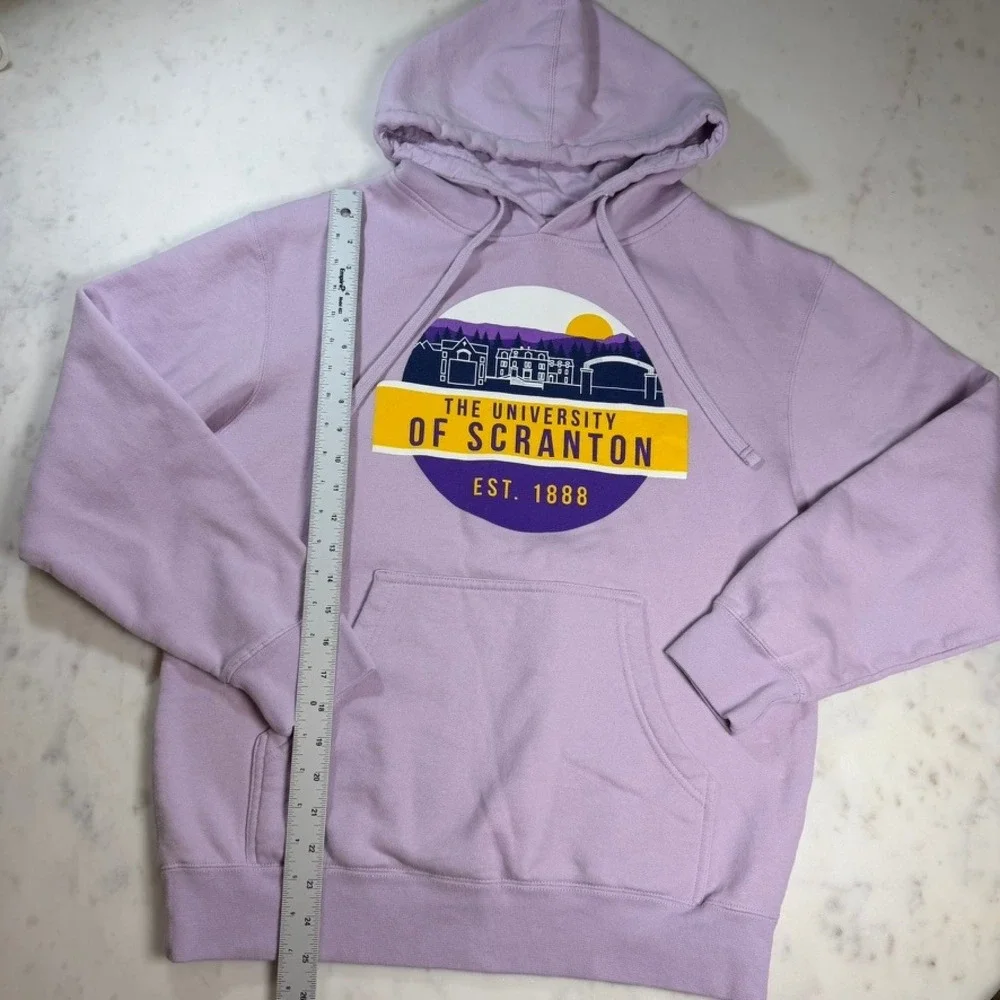 Uscape University of Scranton Hoodie Lavender Purple Graphic Sweatshirt Medium M - Picture 3 of 5